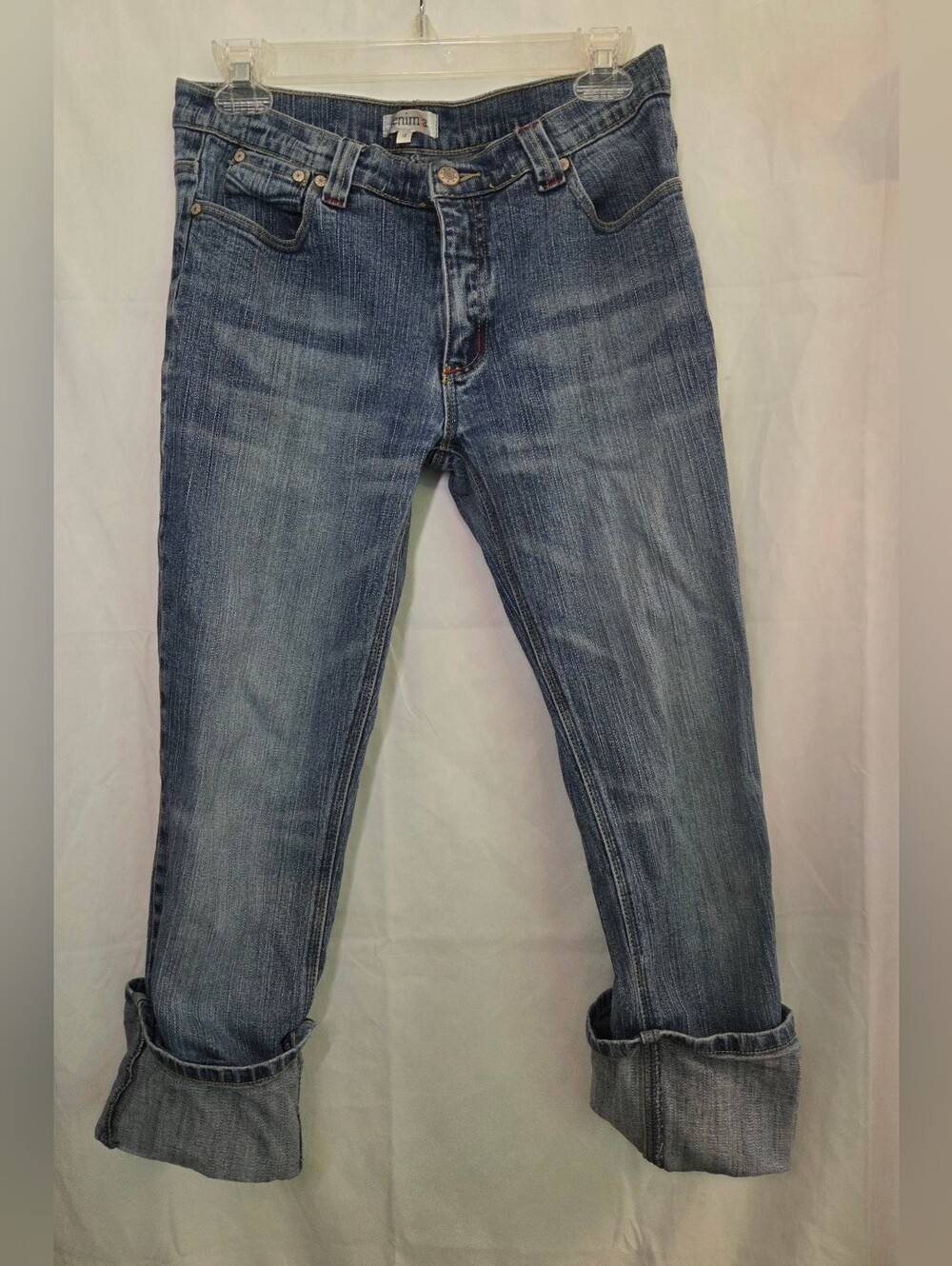 Demin A Cropped Size 12 Cuffed Jeans